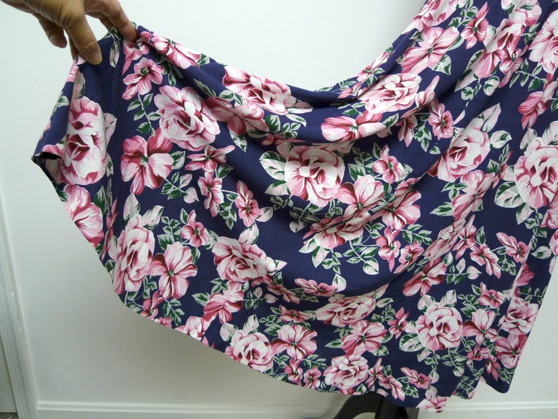Jane Singer . 80s 90s Sleeveless Floral Printed Dress . Size | Etsy