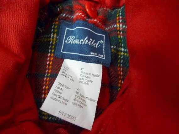 Rothschild . red pleated coat . size 2T - image 7