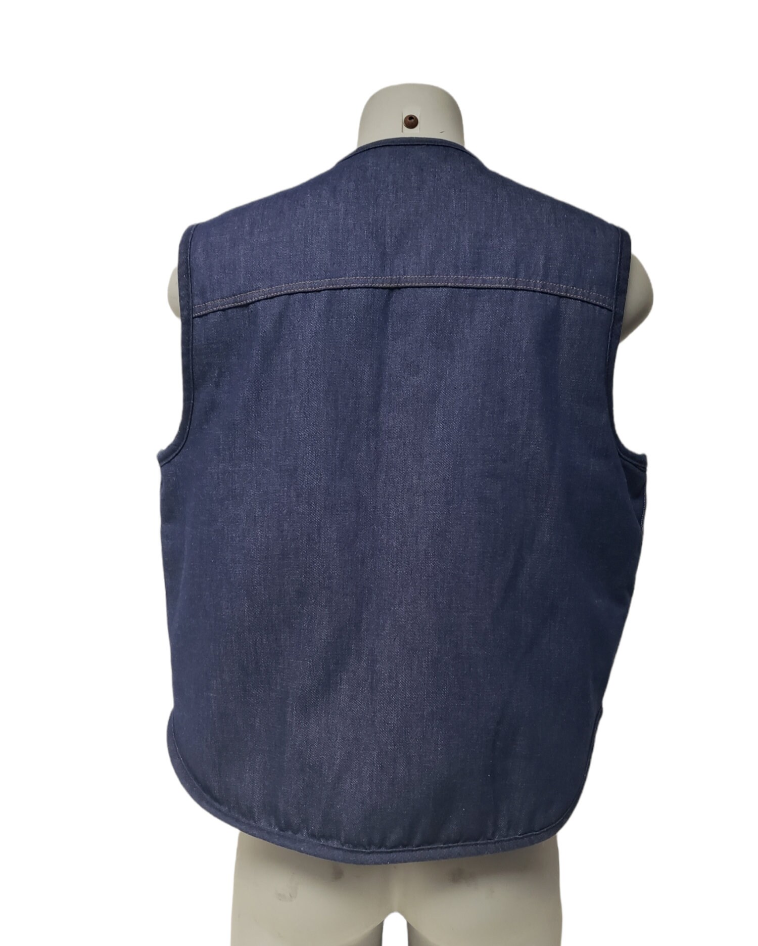 60s - 70s Montgomery Ward Sherpa Lined Denim Vest . XL - Etsy Canada