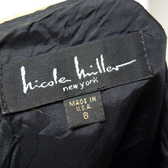 Nicole Miller . 90s black godet style skirt . siz… - image 8
