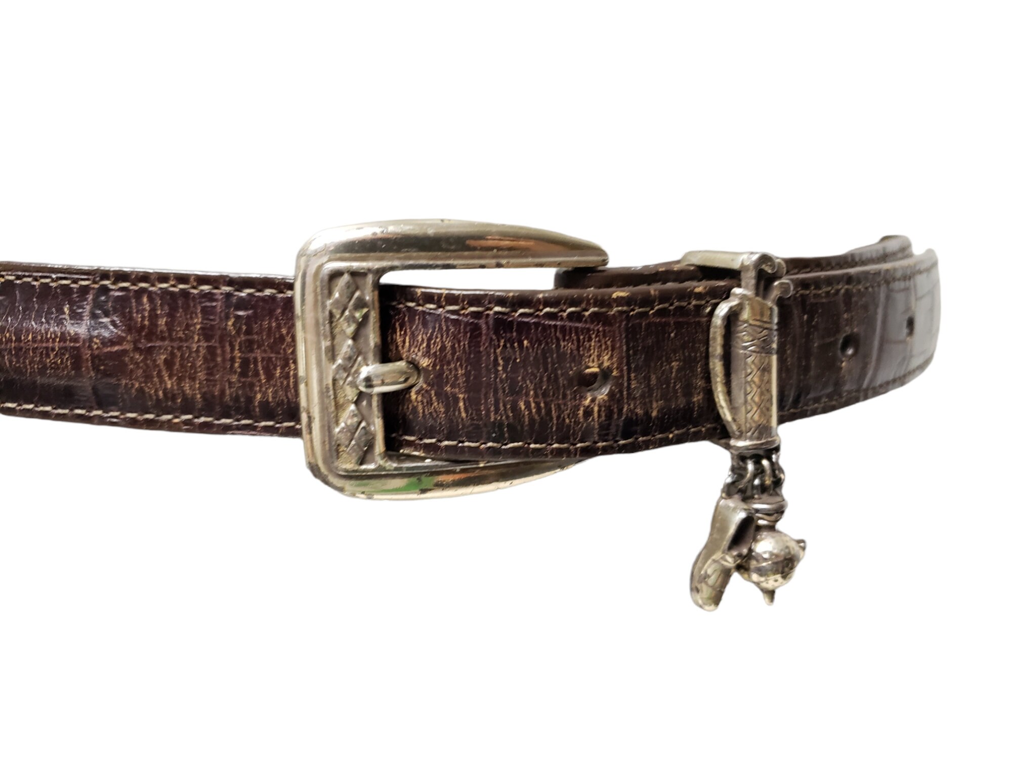 90s - 00s Brighton Golf Charms Leather Belt . Size M - L  display picture 1