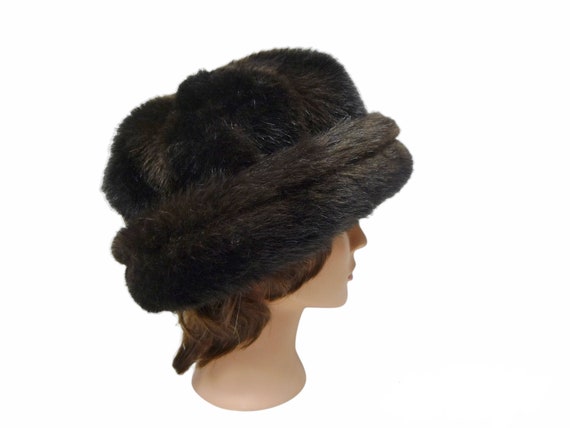 70s faux fur roller hat - image 3