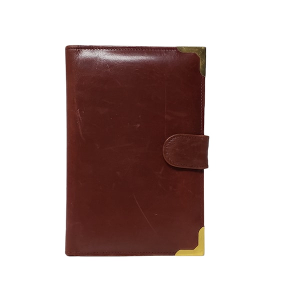 90s - 00s Edward Harvey brown calfskin leather portfolio folder