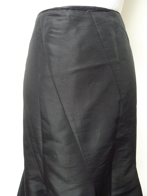 Nicole Miller . 90s black godet style skirt . siz… - image 6
