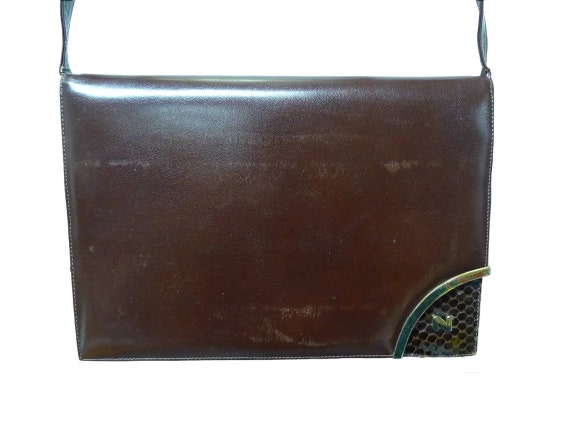 60S - 70S Nina Ricci burgundy handbag / clutch - image 3