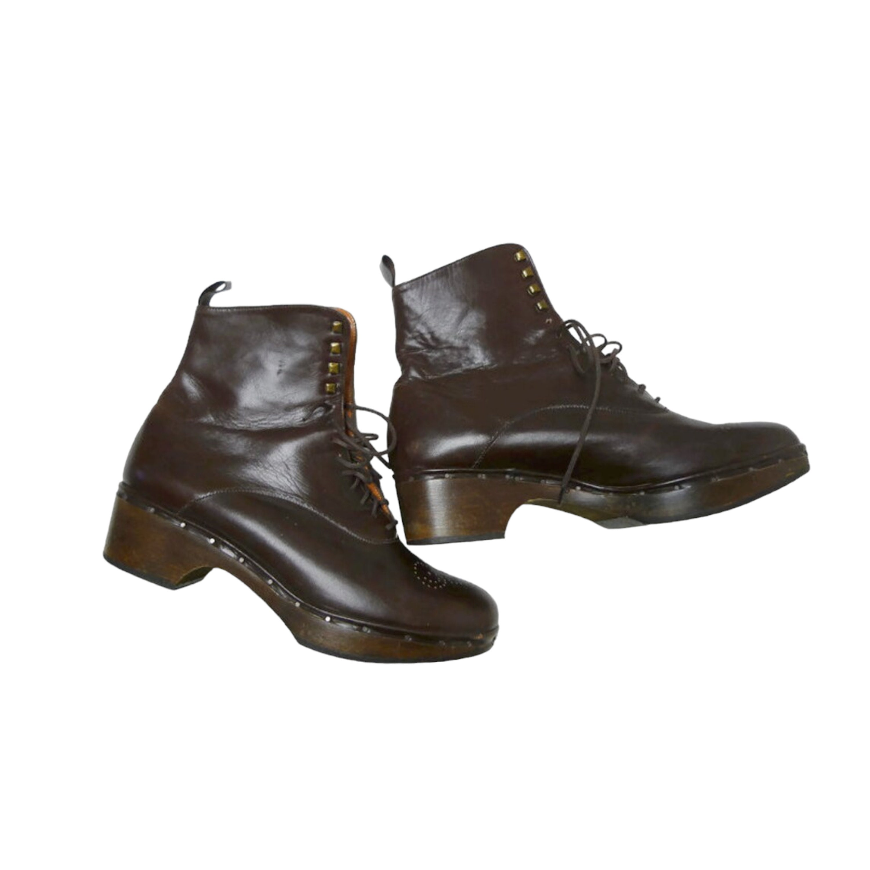 Robert Clergerie . Leather Wooden Sole Boots . Women display picture 2