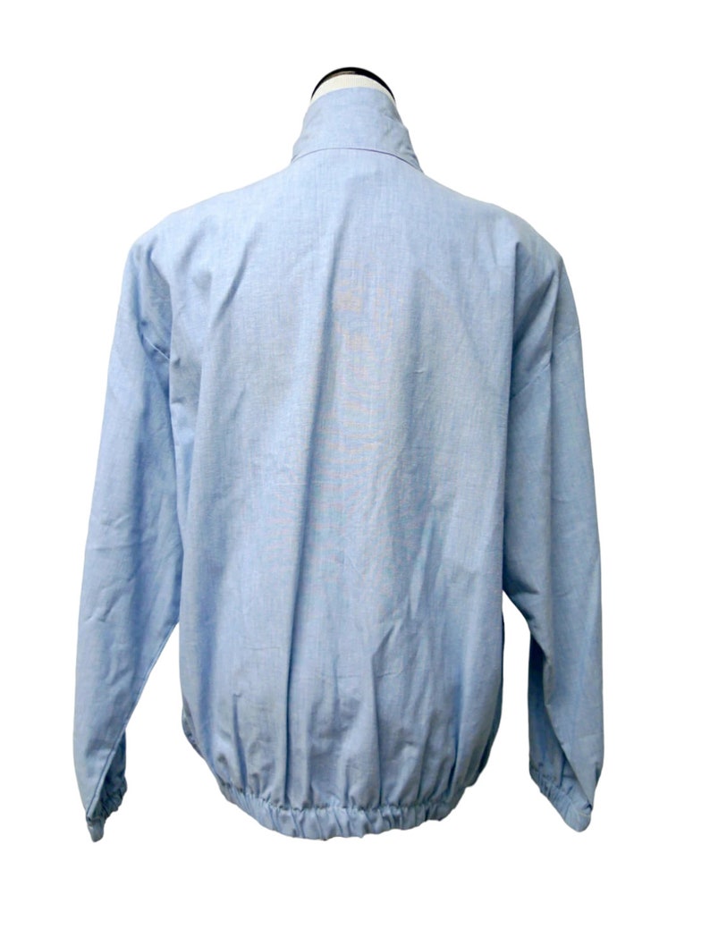 La Costa . white stars blue light jacket . loose fit . medium . made in USA image 5