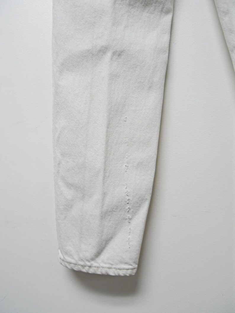 Levi/'s 512 slim fit tapered leg white denim jeans made in USA size 13 MED