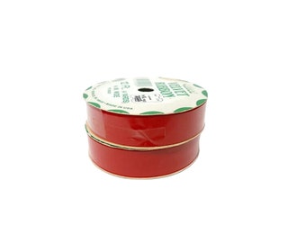 Veltex Red Velvet Ribbon . 2 spools . 12 ft per spool x 3/4 inches wide . made in USA