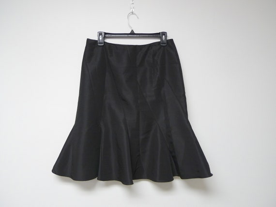 Nicole Miller . 90s black godet style skirt . siz… - image 1
