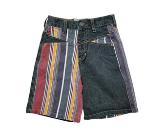 90s Good Fellows Clothing Company striped denim high rise shorts . kids 10