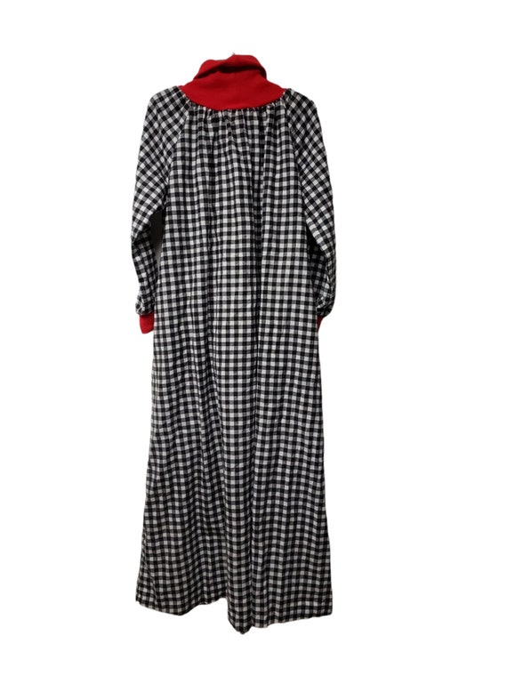 70s Clovis Ruffin black and white gingham long sl… - image 4