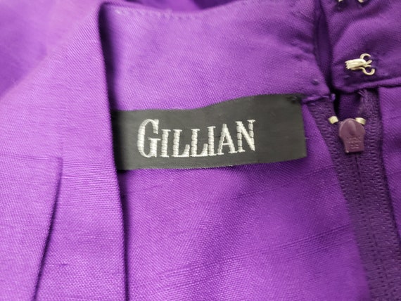 90s Gillian purple silk sleeveless pleated dress … - image 8