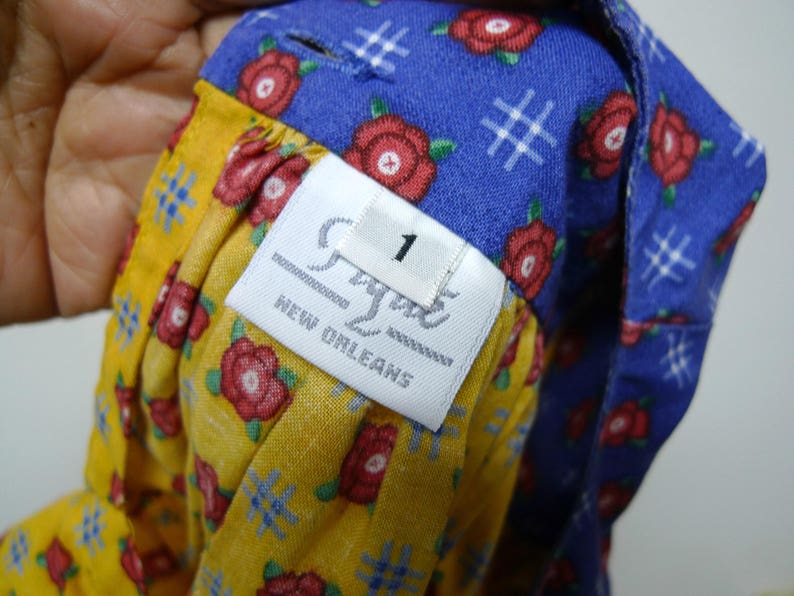 size 1 12 months Piqu\u00e9 80s 90s floral print cotton baby dress
