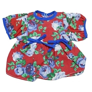 puff sleeve  print doll dress . Christmas print or floral print