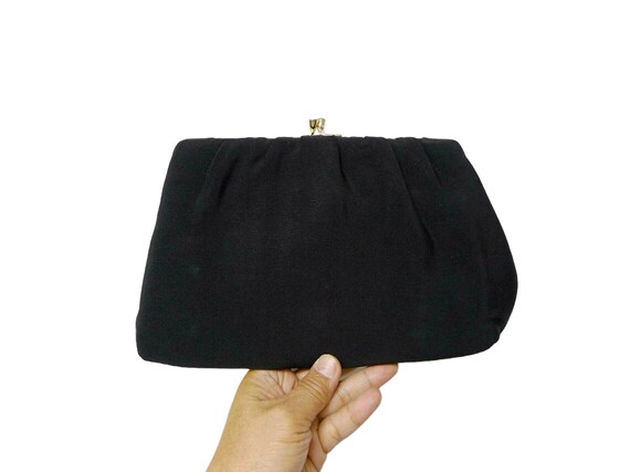 Harry Levine . 50s 60s black clutch . party bag - image 3