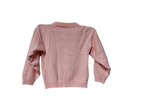Little Lambs 50s embroidered baby pink cardigan .… - image 5