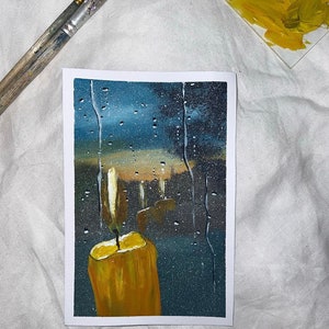 Carte postal bougie