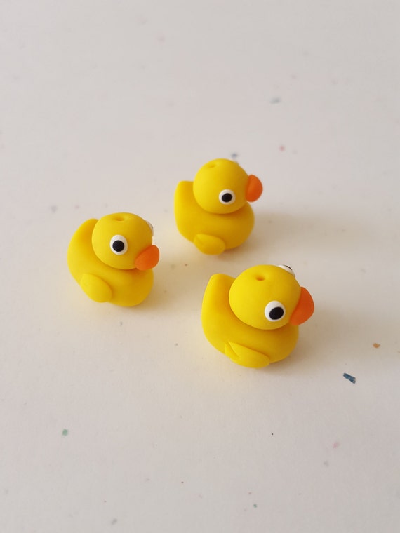 Rubber Ducky Beads/ Set of Three 14mm Polymer Clay Rubber Etsy