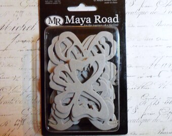 Maya Road: LARGE Butterfly Chipboard - 10 Designs In a 20 Piece Set