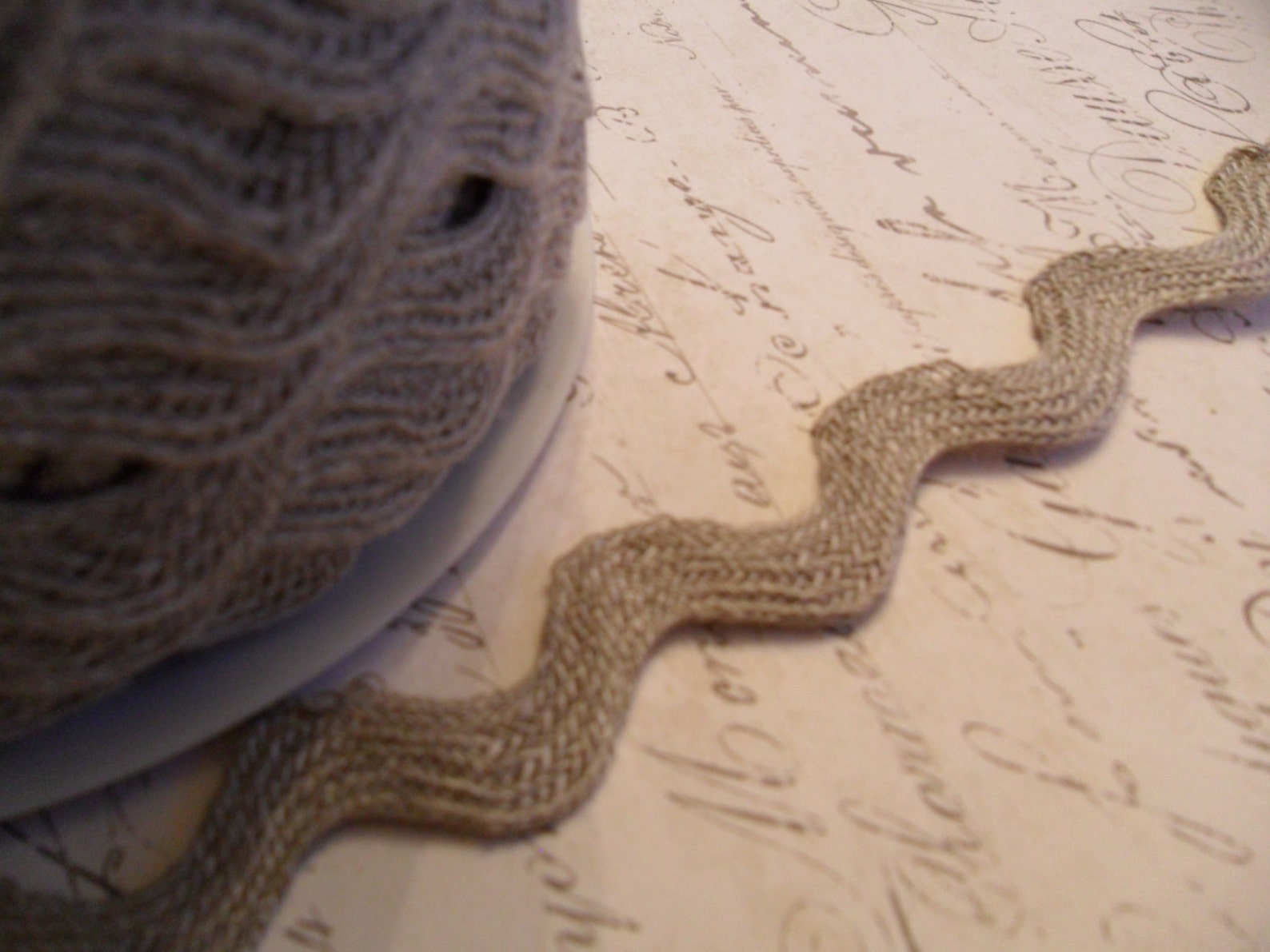 3/4 Natural Linen Ric Rac Etsy