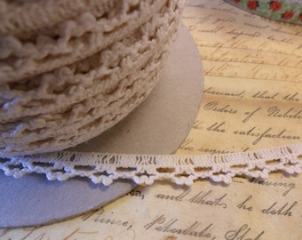 3/8 Petite Crochet Cream Lace Trim