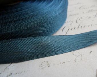 Peacock Blue Vintage Seam Binding Ribbon