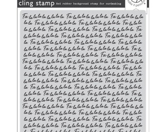 Hero Arts Cling Stamp Red Rubber Background Stamp “Falala”