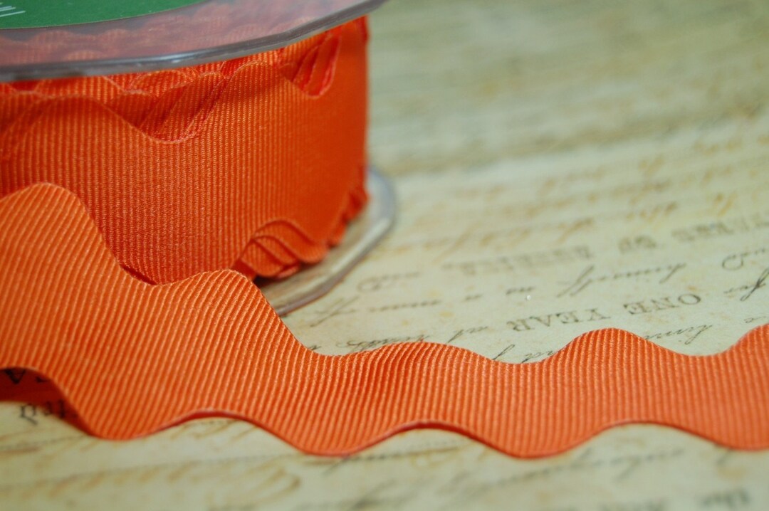 Grosgrain Ribbon Ric Rac Orange Grosgrain Ribbon Ric Rac 1 Inch - Etsy