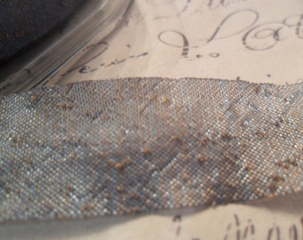 5/8 Brown and Gray Varigated Sheer Shimmer Ribbon
