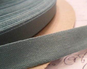 Sea Mist Twill Tape approx 5/8  inch wide