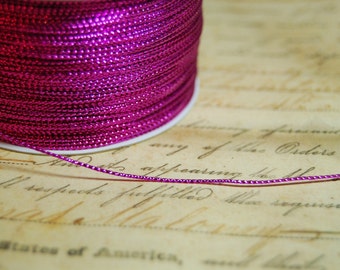 Hot Raspberry Pink Tiny Tinsel Cord