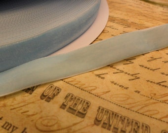 7/8 inch Robins Egg Blue Velvet Ribbon