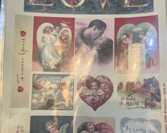 Crafty Secrets Heartwarming Vintage Image Cotton Scraps Valentine Romance