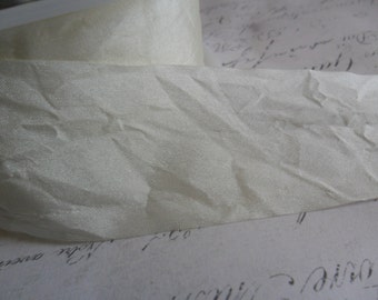 Ivory 1.5 inch widefFaux Silk  Ribbon