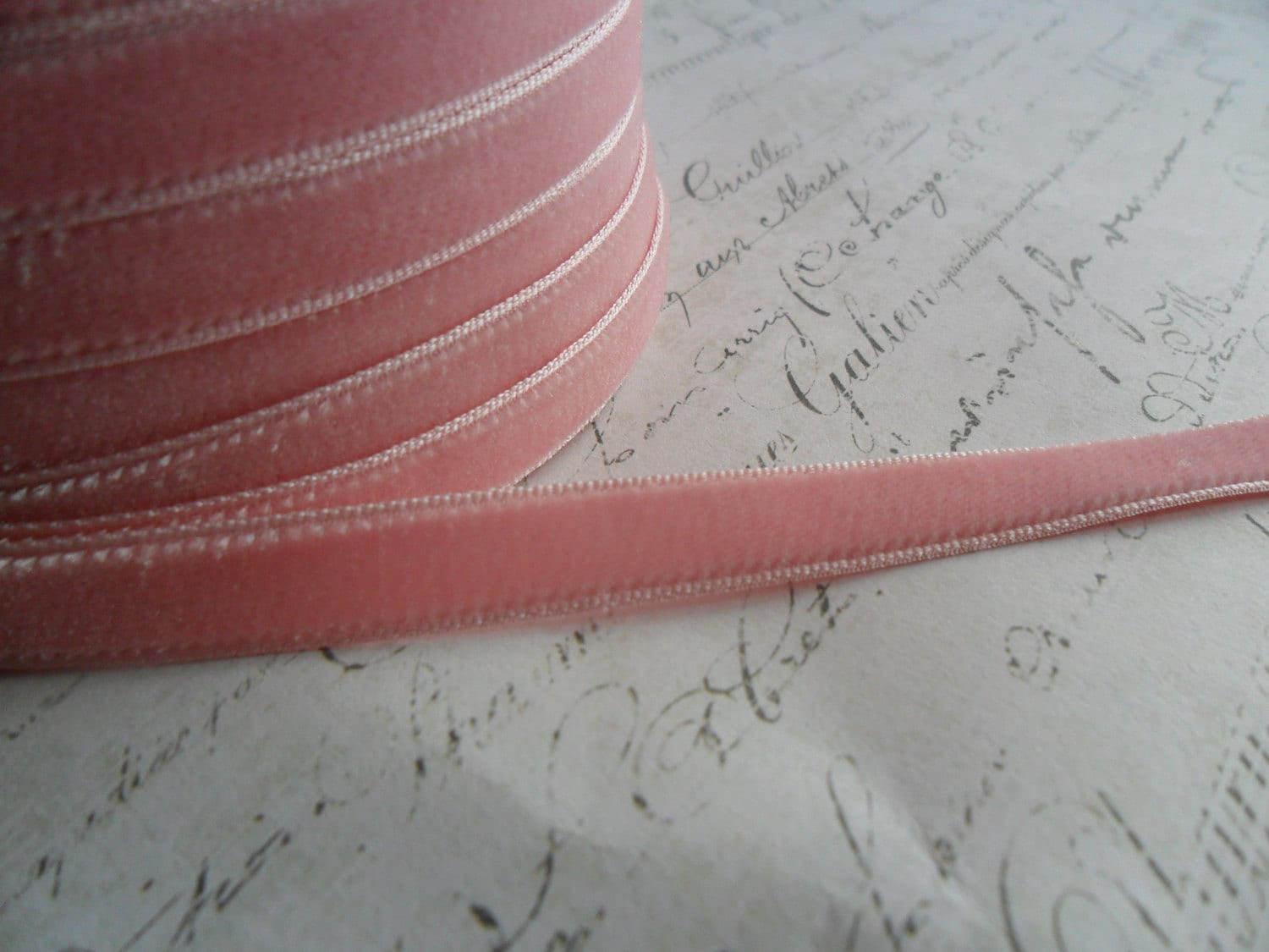 1/8 Cotton Candy Pink Velvet Ribbon