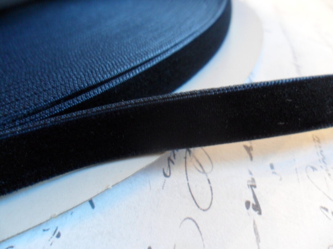 Black velvet ribbon 25 mm