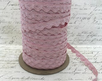 Rosy Pink Ric Rac avec edge 1/2 pouce de large