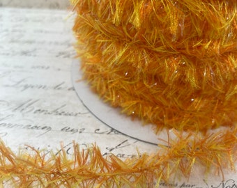 Orange Vintage Style Wired Tinsel Roping Trim