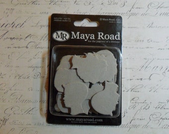 Maya Road: Portrait - Mini Chipboard - 10 Designs In a 30 Piece Set