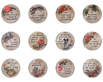 Tim Holtz Ideaology  Quote Flair 12 pieces