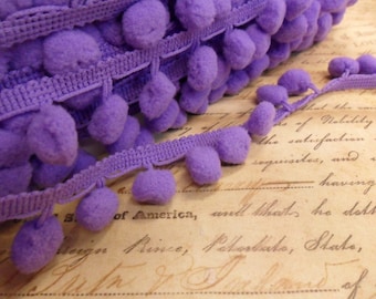 Lovely Lavender Dangling  Pom Pom Trim