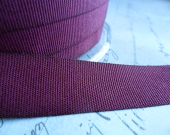 Light Canvas Plum Wine Ribbon approx 5/8  inch wide