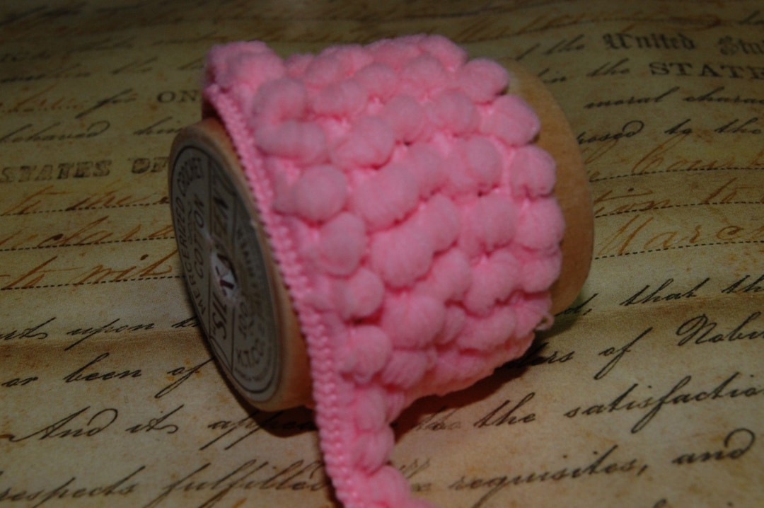 Bubblegum Pink Baby Pom Pom Trim Etsy