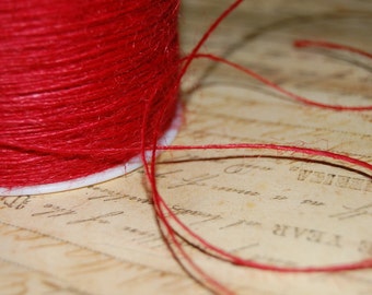 Cherry Red Jute Twine String 1 mm