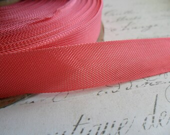 Coral  Vintage Seam Binding Ribbon