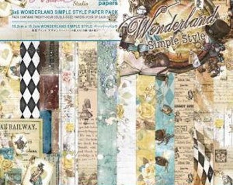 Asuka Studio 6x6 Wonderland Collection Paper Pack 24 double sided 6x6 papers