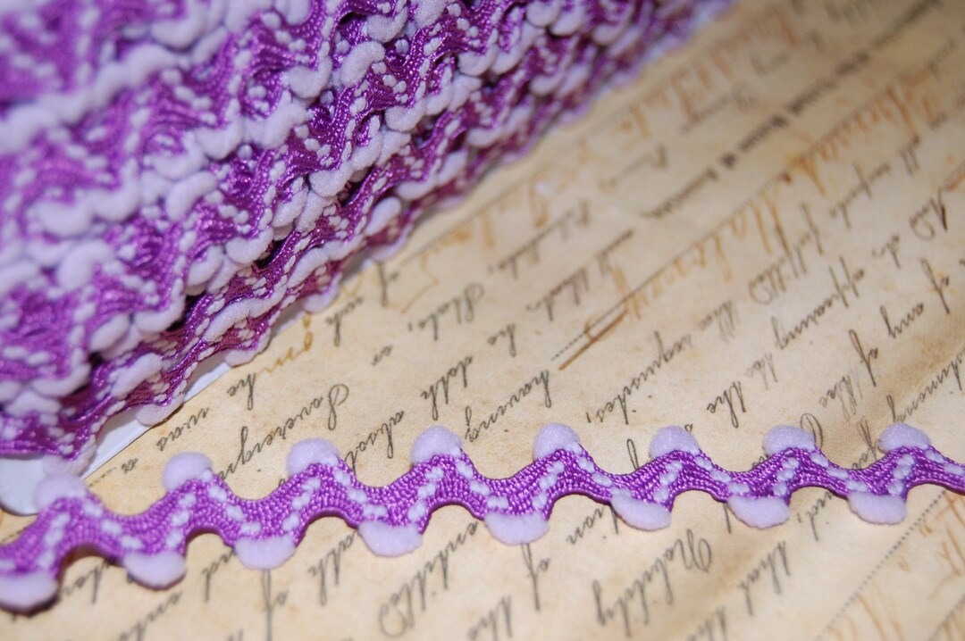 Lavender and Violet Ric Rac Pom Pom Trim Etsy