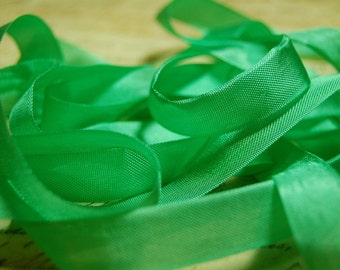 Spring Green Vintage Seam Binding Ribbon