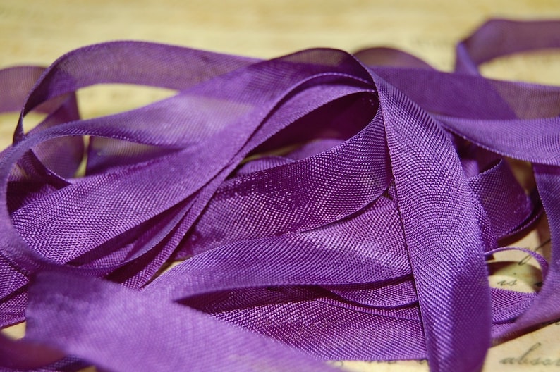 Deep Violet Vintage Seam Binding Ribbon image 1